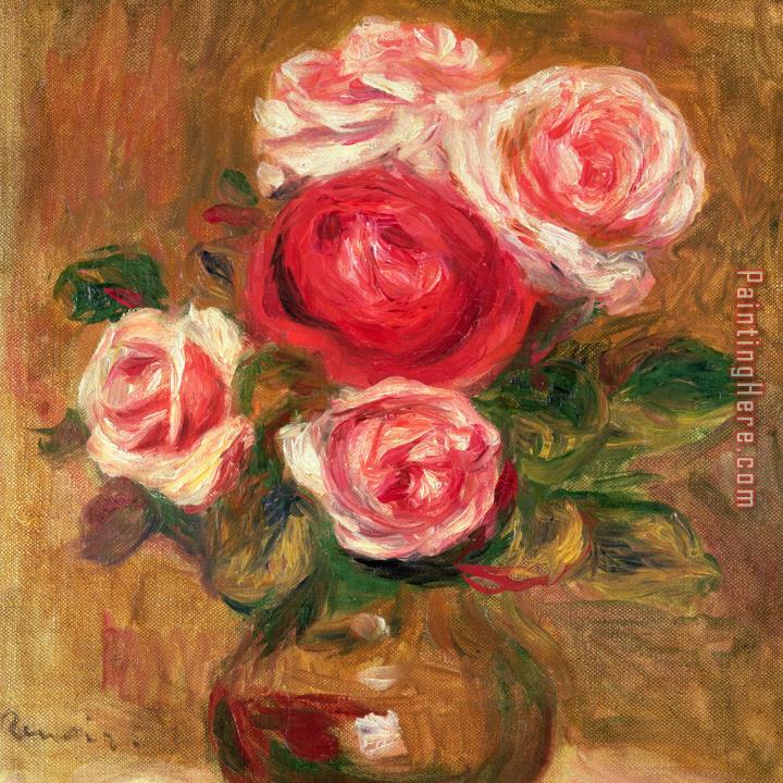 Pierre Auguste Renoir Roses In A Pot